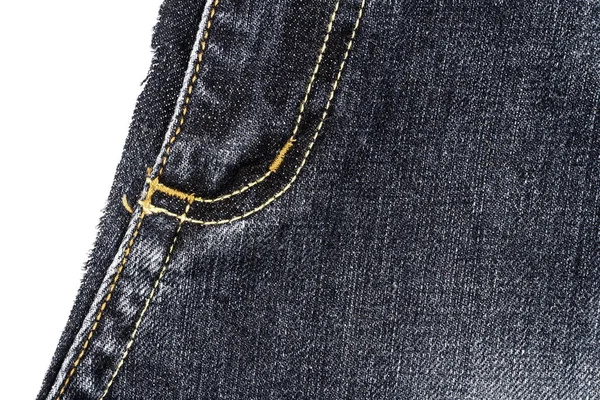 Piece of dark jeans fabric — Stock Photo, Image