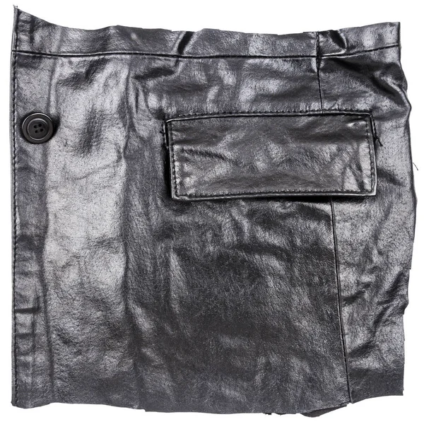 Κομμάτι από μαύρο δέρμα με τσέπη — Φωτογραφία Αρχείου