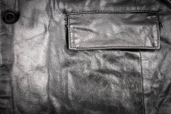 Black leather texture background — Stock Photo, Image