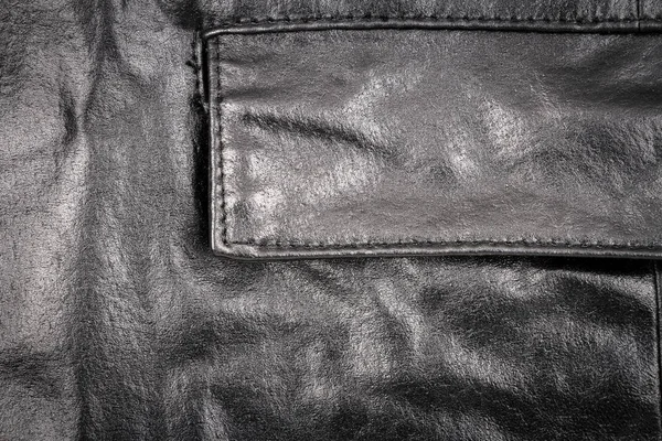 Fundo textura de couro preto — Fotografia de Stock