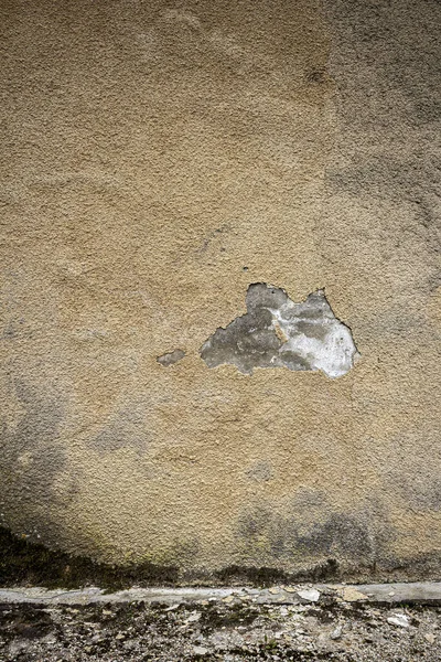 Pared Vieja Erosionada Del Estuco Los Ladrillos Terreno — Foto de Stock