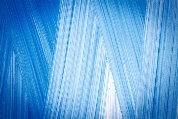 Abstrakte Handgezeichnete Blaue Acrylfarben Hintergrund Gebürstete Textur Aus Nächster Nähe — Stockfoto