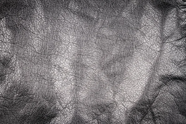 Fond Texture Cuir Noir Froissé Texture Abstraite Cuir Foncé — Photo