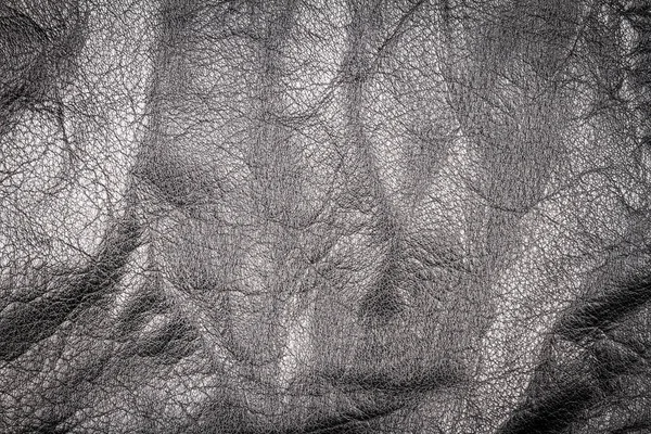 Fond Texture Cuir Noir Froissé Texture Abstraite Cuir — Photo