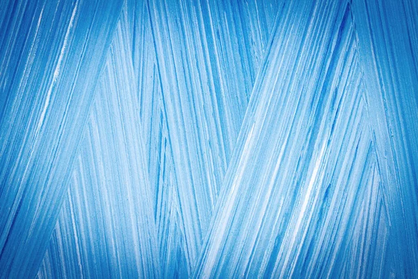 Abstrato Mão Desenhado Azul Tintas Acrílicas Fundo Textura Escovada Perto — Fotografia de Stock