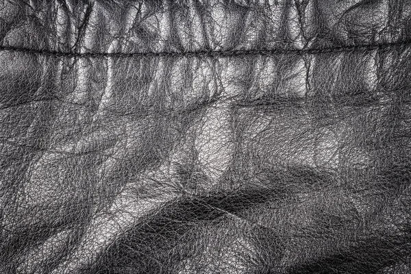 구겨진 솔기가 가죽의 추상적인 — 스톡 사진