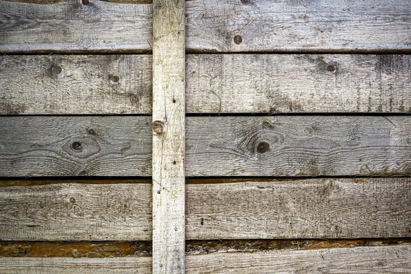 旧木板墙纹理的背景 带钉背景的木墙 — 图库照片
