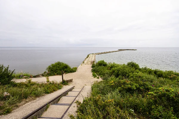 Vente Cape Litauen Utsikt Över Brygga Havet — Stockfoto