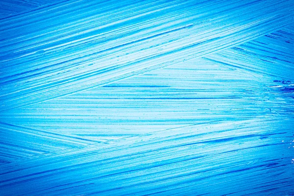 Abstracto Dibujado Mano Pinturas Acrílicas Azules Fondo Textura Cepillada Cerca — Foto de Stock