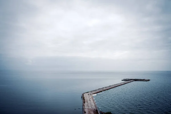 Kap Vente Litauen Blick Auf Eine Seebrücke Meer — Stockfoto