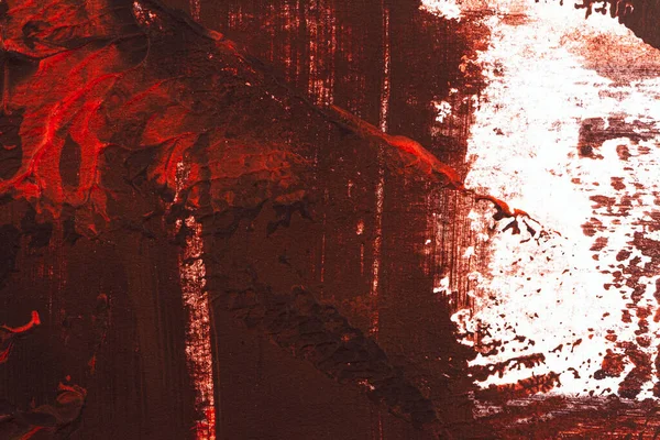 Черный Красный Руки Окрашены Акриловым Фоном Грандиозная Акриловая Текстура Крашеными — стоковое фото