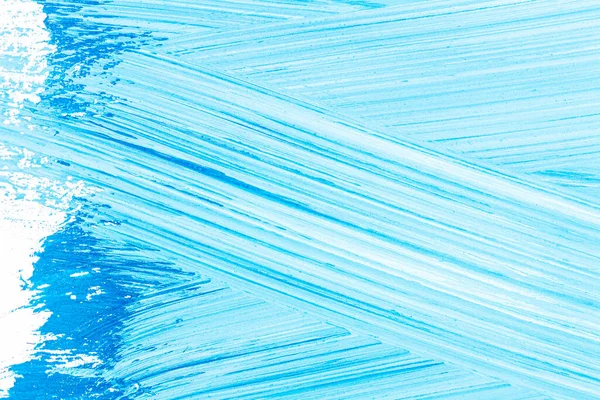 Abstracto Dibujado Mano Pinturas Acrílicas Azules Fondo Textura Cepillada Cerca — Foto de Stock