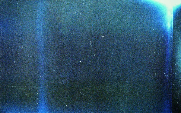 Rumoerige Blauwe Film Frame Met Krassen Stof Graan Abstract Oude — Stockfoto