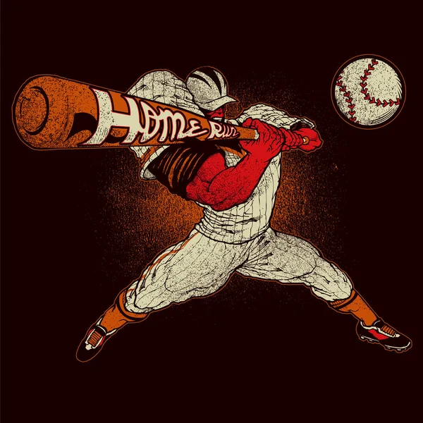 Wütender Baseballspieler — Stockvektor