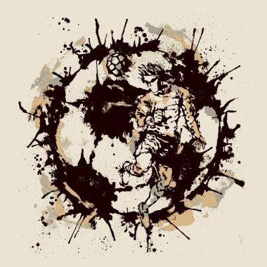 Futbol oyuncusu topu dizi içinde