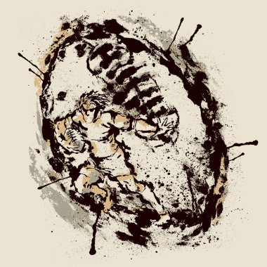 Rugby oyuncusu topu dizi içinde