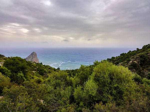 Sardunya Nın Doğu Kıyısındaki Güzel Ogliastra Bölgesi Pedra Longa Manzaralı — Stok fotoğraf