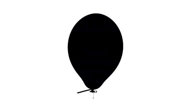 Single balloon swaying on the cord — Stock Video