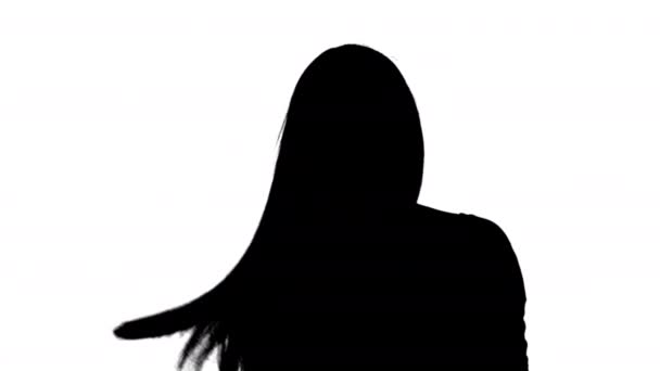 女性髪のブラッシング ・ コーミング — ストック動画