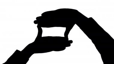 Hareketli erkek eller çerçeve jest