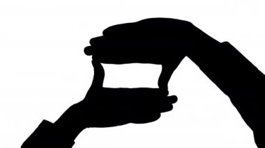 Hareketli erkek eller çerçeve jest