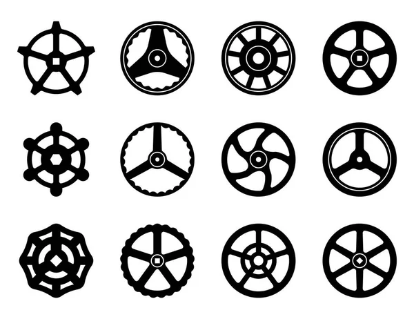 Handradsatz. Flache Symbole. Silhouettenvektor — Stockvektor