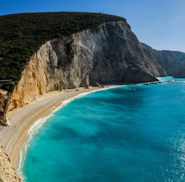 Porto Katsiki Beach Panorama Lefkada Grecia — Foto de Stock