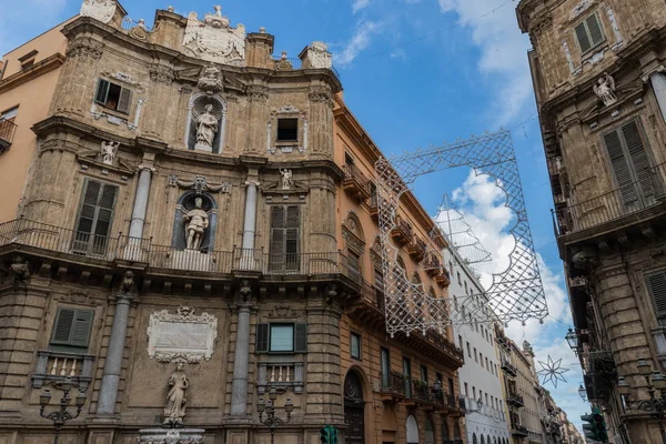 Vista Del Centro Histórico Palermo Desde Vittorio Emanuele —  Fotos de Stock