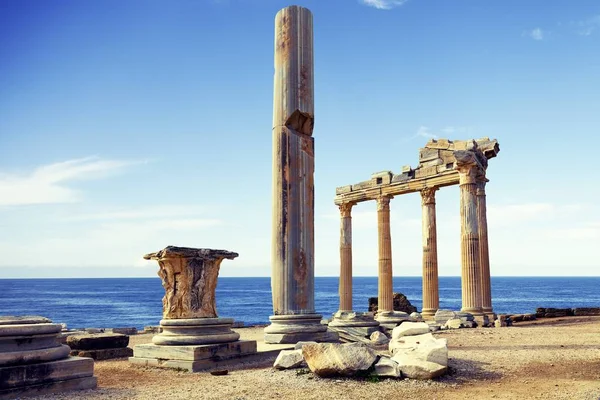 Ruines Temple Apollon Côté Turquie — Photo