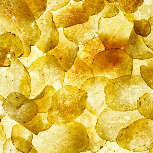 Close Potato Chips Full Frame — Stock Photo, Image