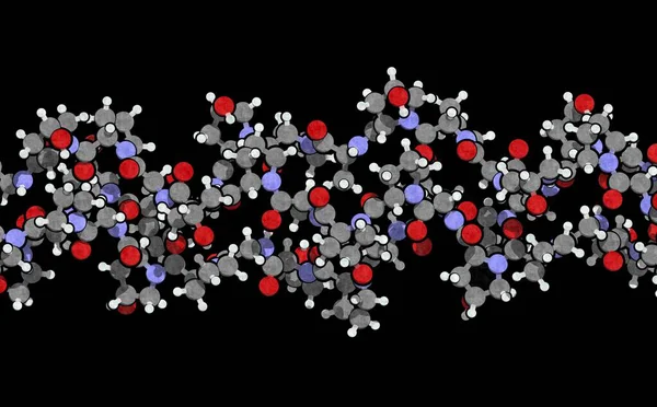 Kollagen protein kemisk struktur — Stockfoto