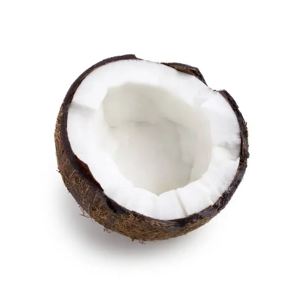 Half Coconut White Background — Stock Photo, Image