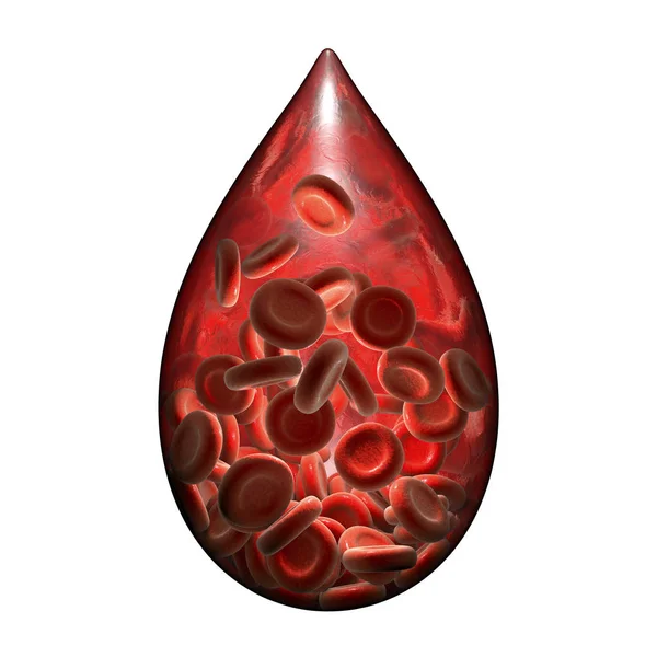 Gouttelettes Sanguines Contenant Des Cellules Illustration Conceptuelle Hémophilie — Photo