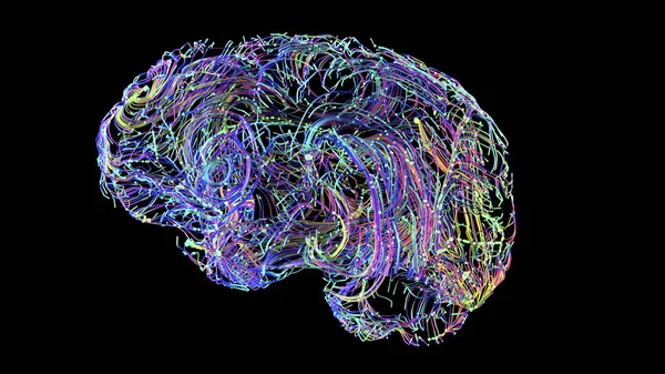 Соединения Мозга Концептуальная Цифровая Иллюстрация — стоковое фото