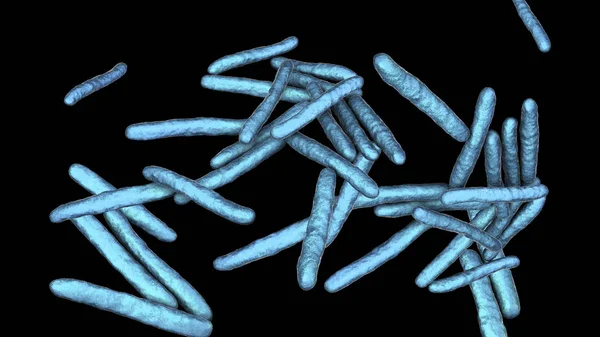 Ilustração Digital Mycobacterium Leprae Bactérias Gram Positivas Forma Bastonete Agente — Fotografia de Stock