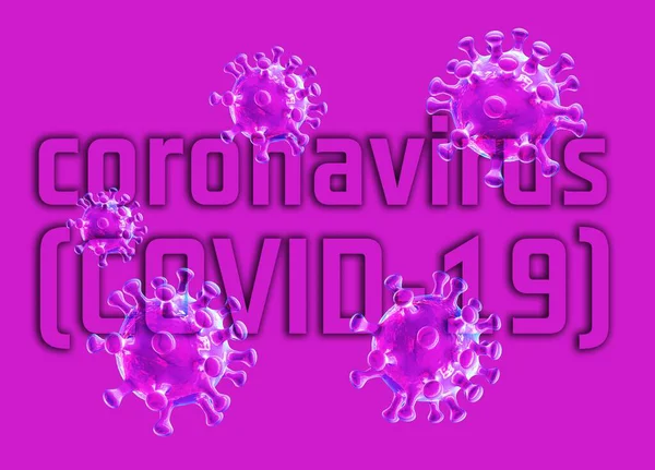 Covid 19コロナウイルスの概念図 — ストック写真