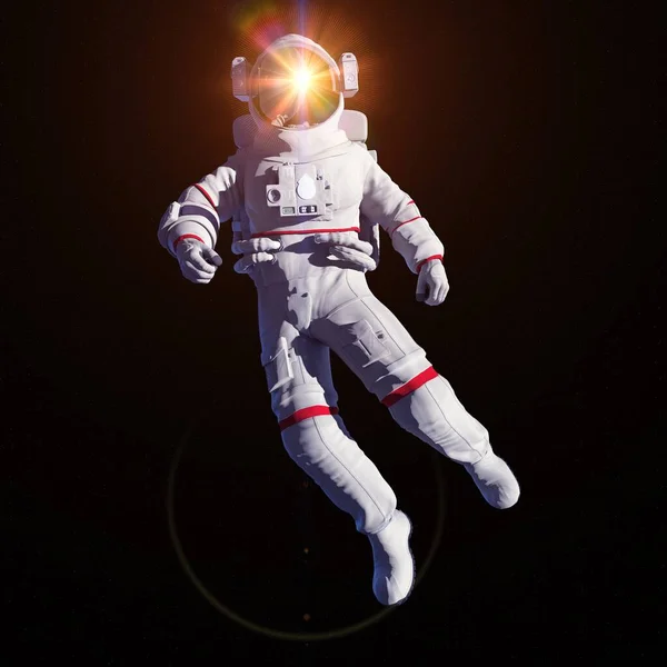 Astronauta Nello Spazio Illustrazione Computer — Foto Stock