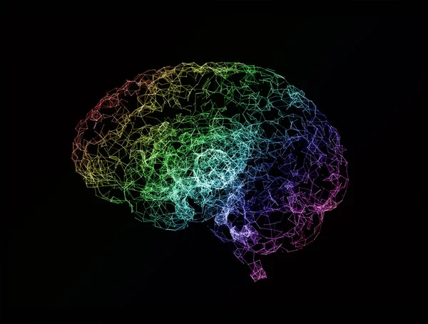 Sieć Neuronowa Ilustracja Komputerowa — Zdjęcie stockowe