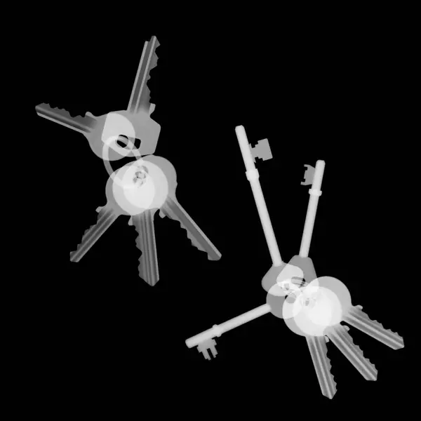 Two Sets Keys Ray — Stock Photo, Image