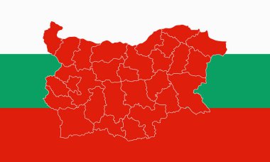Bulgaristan 'ın Harita ve Bayrağı