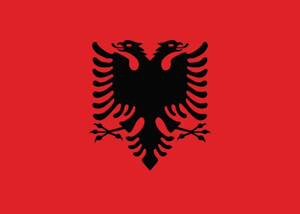 Flagge Albaniens — Stockvektor