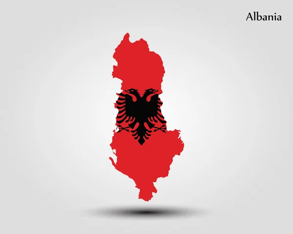 Albánia térképe — Stock Vector