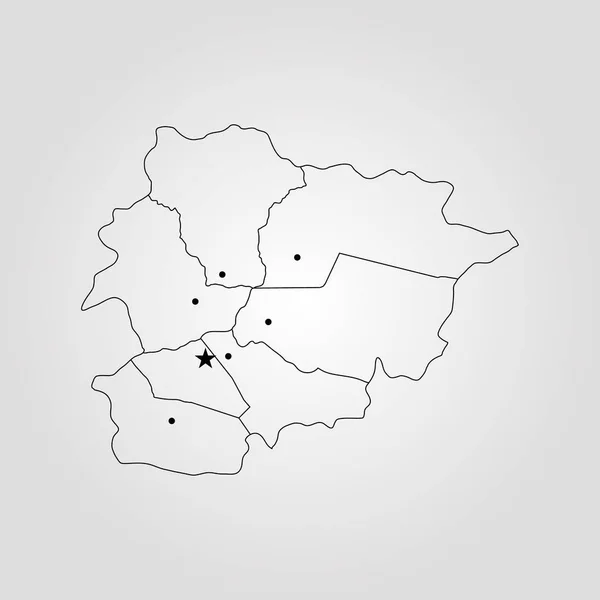 O mapa de Andorra — Vetor de Stock