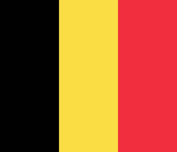 De vlag van België, officiële kleuren. Nationale vlag van België. Platte vectorillustratie. Eps10. — Stockvector