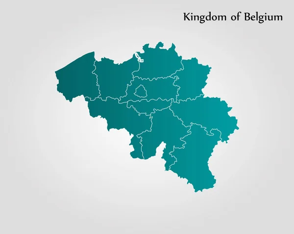 Karte von Belgien — Stockvektor