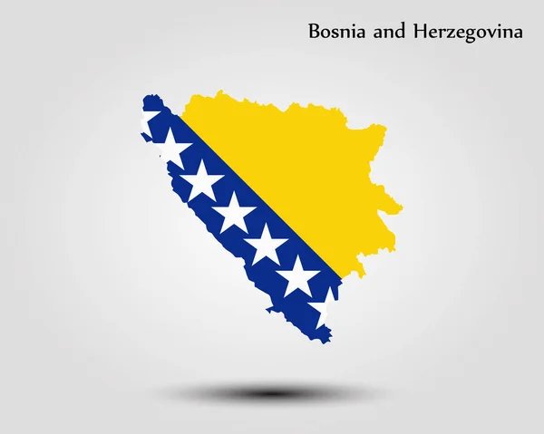 Vektor karta - Bosnien & Hercegovina — Stock vektor