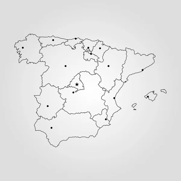 スペインの地図 — ストックベクタ