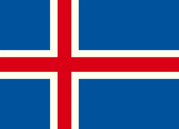 Bandera de Islandia. — Vector de stock