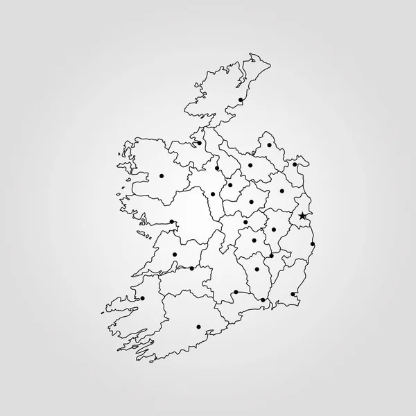 Map of Ireland — Stock Vector