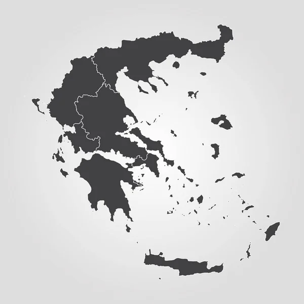 Kaart van Griekenland — Stockvector